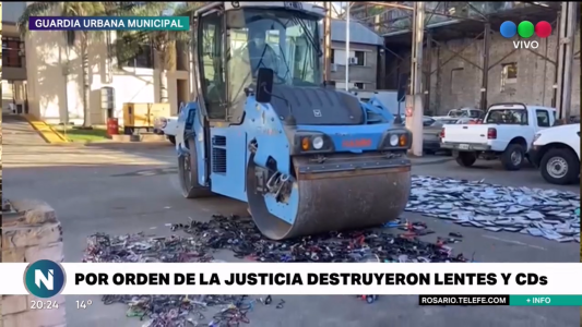 Destruyeron anteojos y DVDs truchos