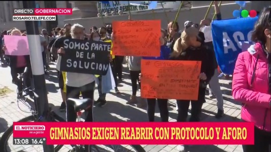 Reclamo frente a gobernación de asociación de gimnasios