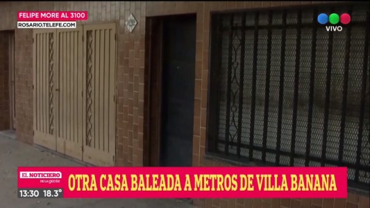 Otra casa baleada a metros de villa Banana