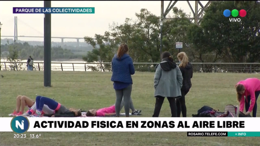 Los gimnasios salieron a hacer actividad física al aire libre