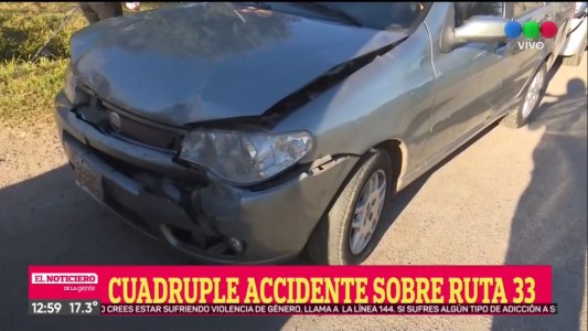Otro accidente en la Ruta 33, a metros del acceso a Soldini