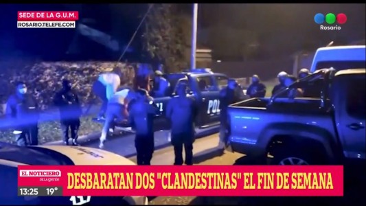 Desactivaron dos fiestas clandestinas el fin de semana
