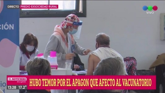 Un apagón afectó el principal vacunatorio ubicado en la ex Rural