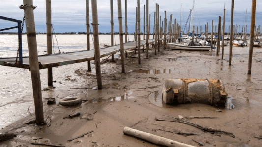 El Paraná volvió a bajar y su altura promedio en Rosario cayó a 0,62 metros