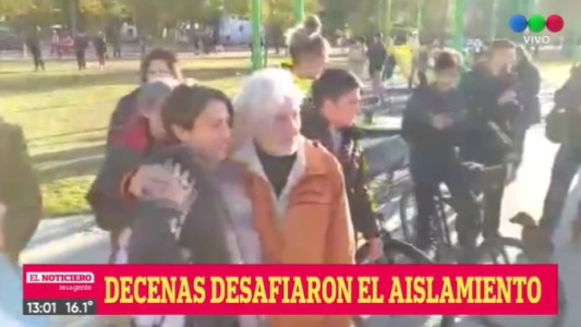 "Médicos por la Verdad" organizó una marcha anticuarentena en Moreno y el río