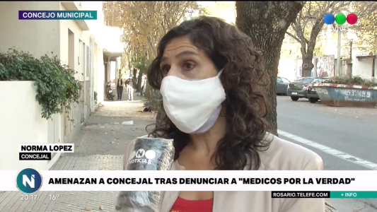 La concejala Norma López fue amenazada por su denuncia contra Médicos por la Verdad