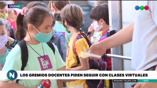 Los gremios docentes piden seguir con clases virtuales