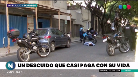 Un descuido casi le cuesta la vida a un albañil