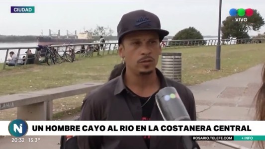 Rescataron a un hombre que se asomó a la barranca y cayó al río