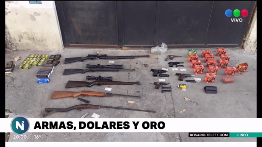 Secuestraron armas, dólares y hasta un lingote de oro de una precaria pensión