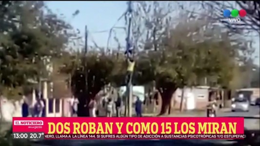 Robo en manada de cables en pleno corazón de Alberdi