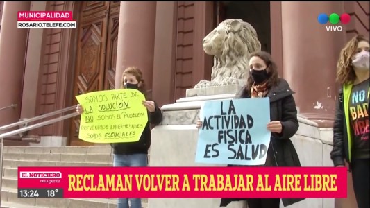 Protesta de profesores de educación física independientes