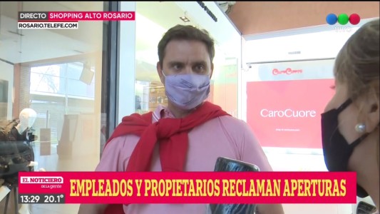 A través de una movilización, trabajadores de los shoppings piden la reapertura