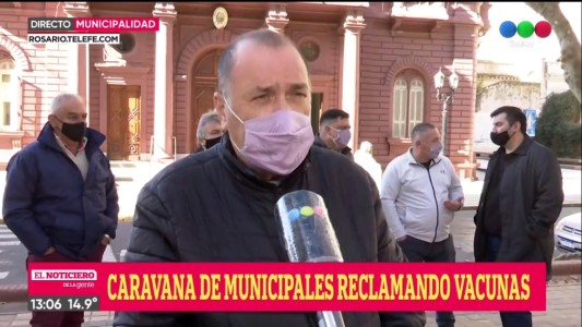 A través de una manifestación, municipales reclamaron ser vacunados