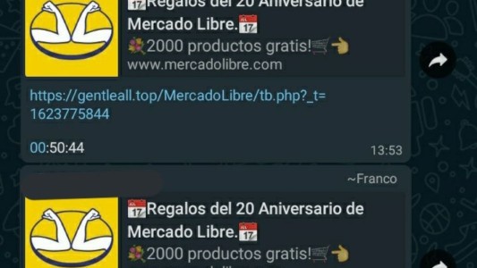 Estafa por WhastApp: el falso mensaje viral que ofrece productos gratis por el aniversario de Mercado Libre