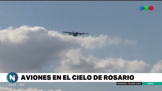 Alta en el cielo: se realizó un ensayo del desfile de aviones del 20 de junio