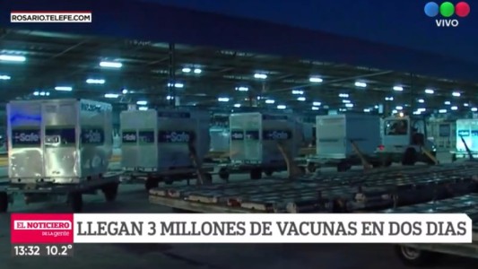 Llegan 1.134.000 dosis de vacunas AstraZeneca desde Estados Unidos