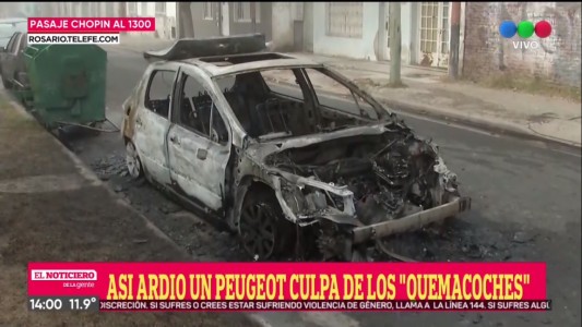 Incendiaron un auto en el Barrio Matheu