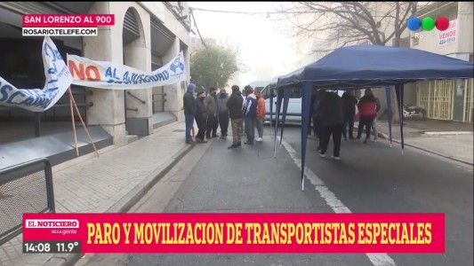 Paro y movilización de transportistas de personas con discapacidad