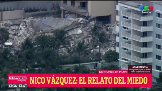 "Se nos movió el ascensor y comenzó una fuerte polvareda": el estremecedor relato de Nico Vázquez