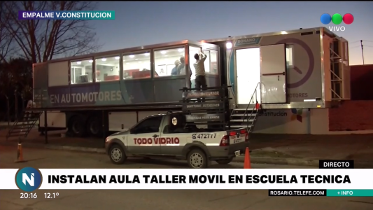 Instalaron un aula taller móvil en Escuela Técnica para cursos de formación profesional