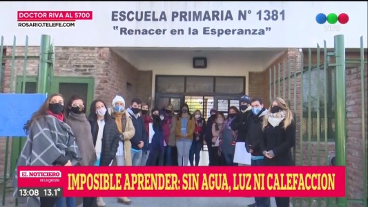 Protestan por falta de calefacción, agua y luz en la Escuela 1381