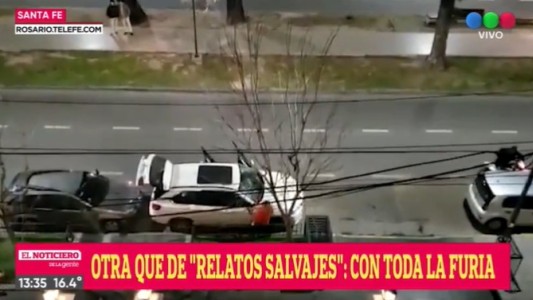 Una mujer destrozó una camioneta de alta gama con un matafuegos en Santa Fe