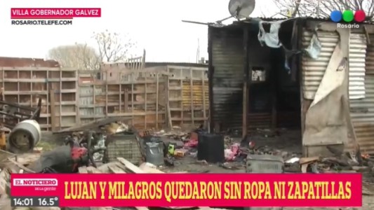 Villa Gobernador Gálvez: un incendio hizo que una familia perdiera su casa