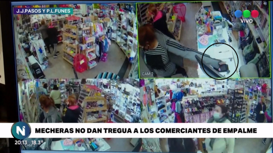 Empalme jaqueado por mecheras: ahora robaron en una regalería de origen chino