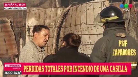 Feroz incendio de una precaria casa en Barrio Las Flores