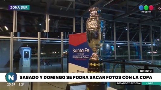 Con entrada libre y gratuita exhiben la réplica de la Copa América