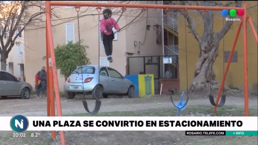 Dónde jugará los niños. Una plaza se convirtió en una playa estacionamiento
