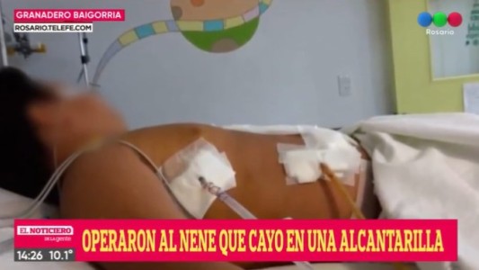 Un niño de 8 años cayó en una alcantarilla y sufrió lesiones en el hígado y el pulmón