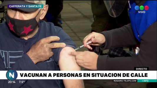 Operativo de vacunación a personas en situación de calle