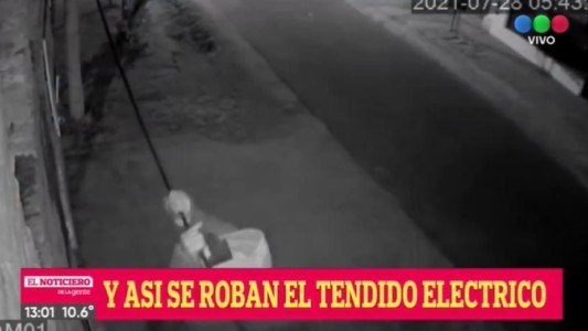 Inseguridad: se treparon de los cables para robar el tendido eléctrico en Medrano al 1900