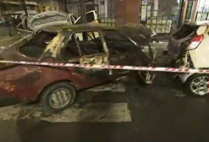 Impactante choque múltiple en Flores: un muerto y un auto prendido fuego