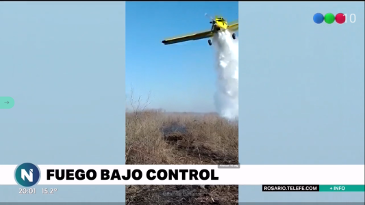 Siguen los operativos para combatir el fuego en la zona de islas