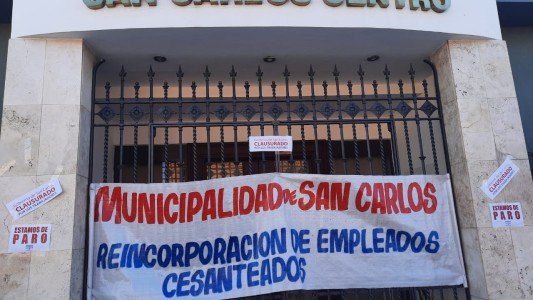 Municipales de San Carlos Centro realizan paro por tiempo indeterminado