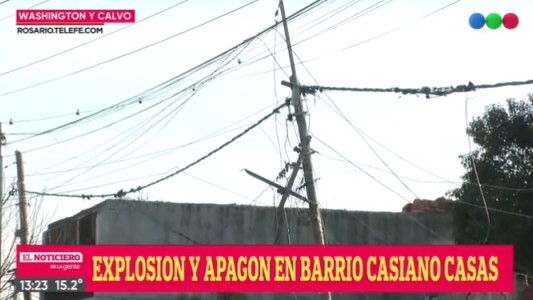 Explotaron cables de alta tensión y varias casas se quedaron sin luz en Casiano Casas