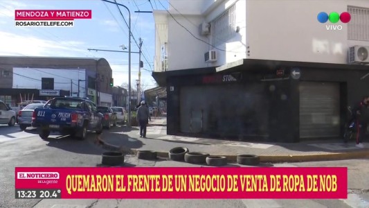 La misma historia de siempre: a horas del clásico incendiaron el frente de una tienda de Newell´s