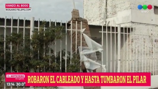 Tumbaron el pilar de una escuela en zona oeste para robar el cableado