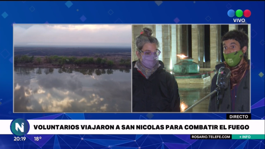 Voluntarios también se suman para combatir el fuego