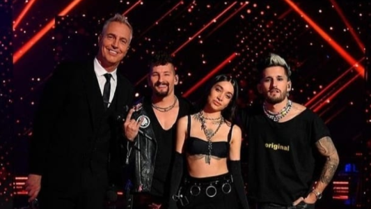 María Becerra cantó junto a Mau y Ricky en el escenario de La Voz Argentina