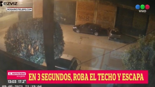 De no creer: en tres segundos, se robó el vidrio solar de un auto y escapó