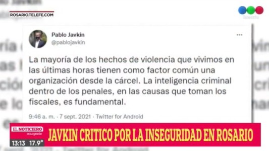 Javkin se refirió por redes al crimen de la causa Alvarado