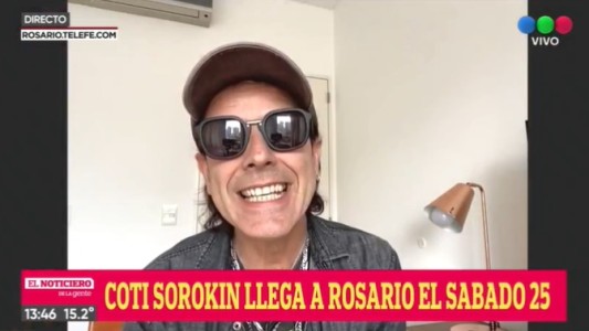 Coti Sorokin brindará un show en Rosario