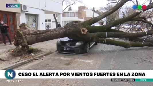 Rosario salió del alerta amarillo por fuertes ráfagas de viento