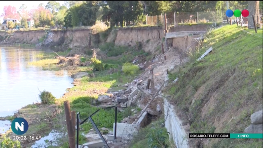 Preocupan los desmoronamientos en la zona costera de Sauce Viejo