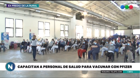Capacitaron a personal de salud para vacunar con Pfizer