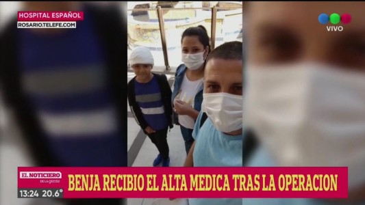 Benja recibió el alta médica y lo recibieron con un asado